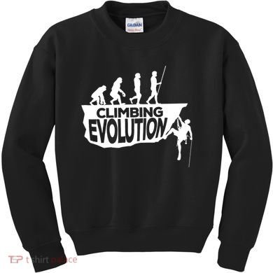 Rock Climbing Evolution Funny Climber Hiker Boulderer Cute Gift Kids Sweatshirt