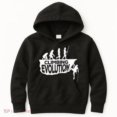 Rock Climbing Evolution Funny Climber Hiker Boulderer Cute Gift Kids Hoodie