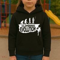 Rock Climbing Evolution Funny Climber Hiker Boulderer Cute Gift Kids Hoodie thumb 3