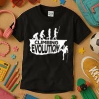 Rock Climbing Evolution Funny Climber Hiker Boulderer Cute Gift Kids T-Shirt thumb 3