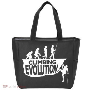Rock Climbing Evolution Funny Climber Hiker Boulderer Cute Gift Tote Bag