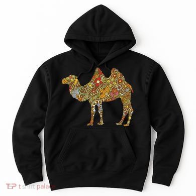 Retro Colorful Flowered Camel Animal Birthday Gift Hoodie