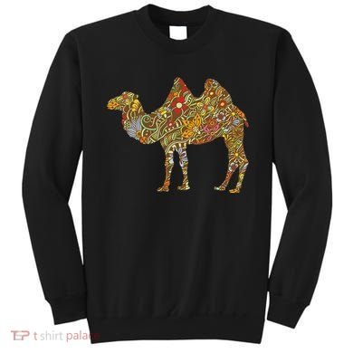 Retro Colorful Flowered Camel Animal Birthday Gift Sweatshirt