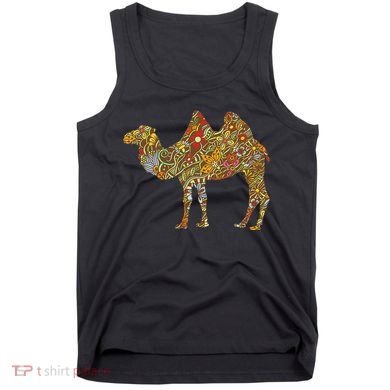 Retro Colorful Flowered Camel Animal Birthday Gift Tank Top