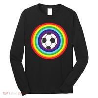 Rainbow Circle Football For Soccer Lover Best Sports Pride Long Sleeve Shirt thumb 0