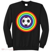 Rainbow Circle Football For Soccer Lover Best Sports Pride Sweatshirt thumb 0