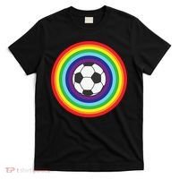 Rainbow Circle Football For Soccer Lover Best Sports Pride T-Shirt thumb 0