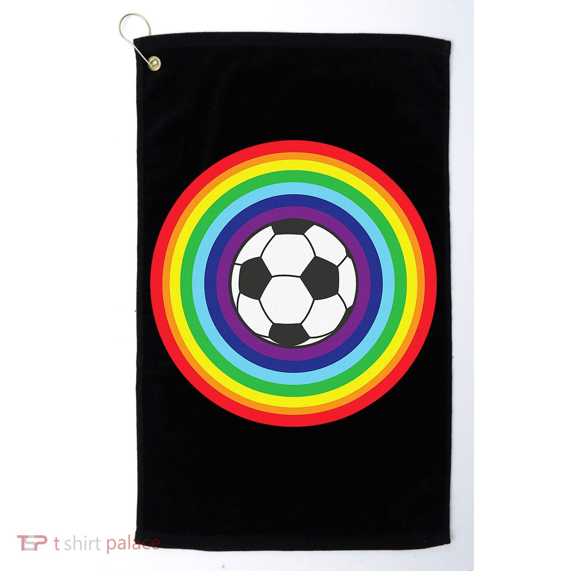 Rainbow Circle Football For Soccer Lover Best Sports Pride Golf Towel