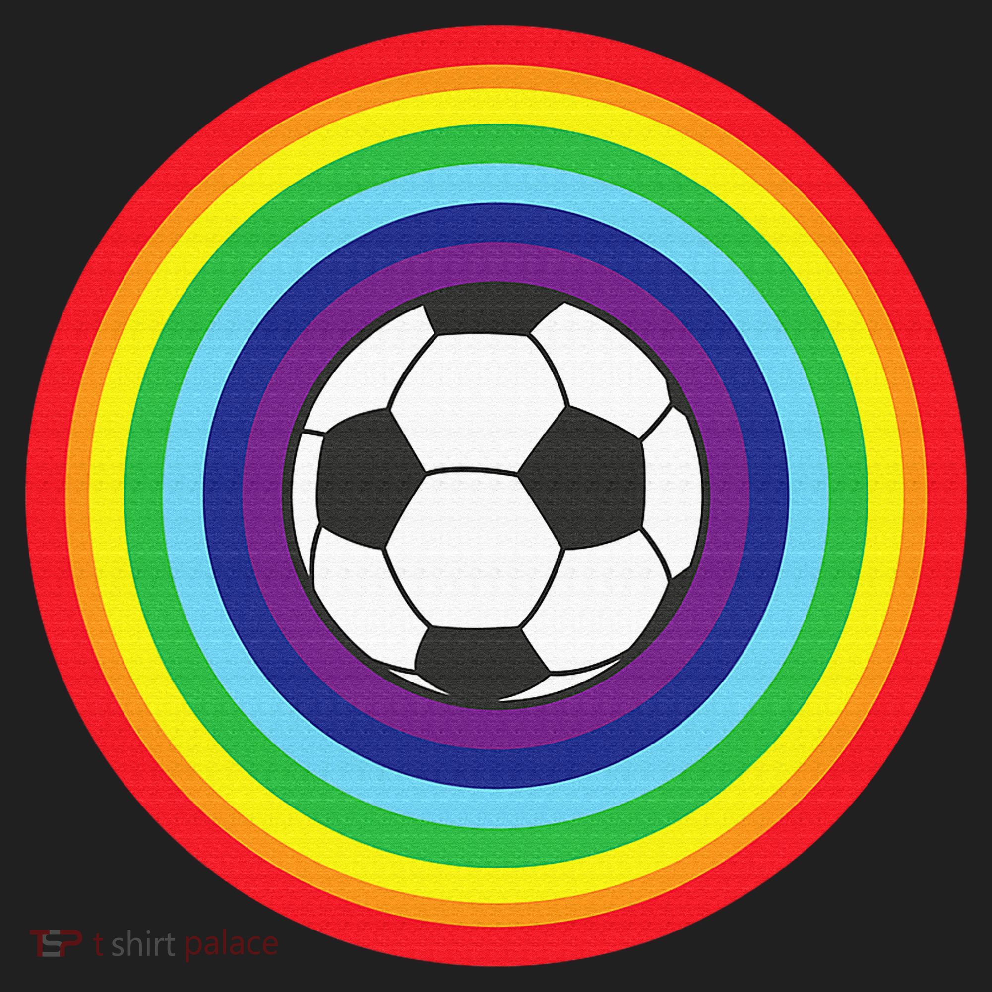 Rainbow Circle Football For Soccer Lover Best Sports Pride Golf Towel