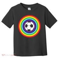 Rainbow Circle Football For Soccer Lover Best Sports Pride Toddler T-Shirt thumb 0