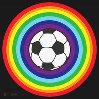 Rainbow Circle Football For Soccer Lover Best Sports Pride Tote Bag thumb 4