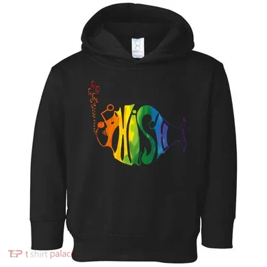 Rainbow Color Fish Cool Toddler Hoodie