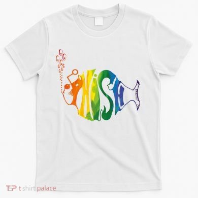 Rainbow Color Fish Cool T-Shirt