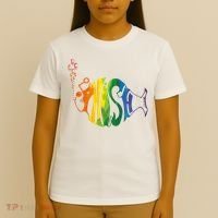 Rainbow Color Fish Cool T-Shirt thumb 4