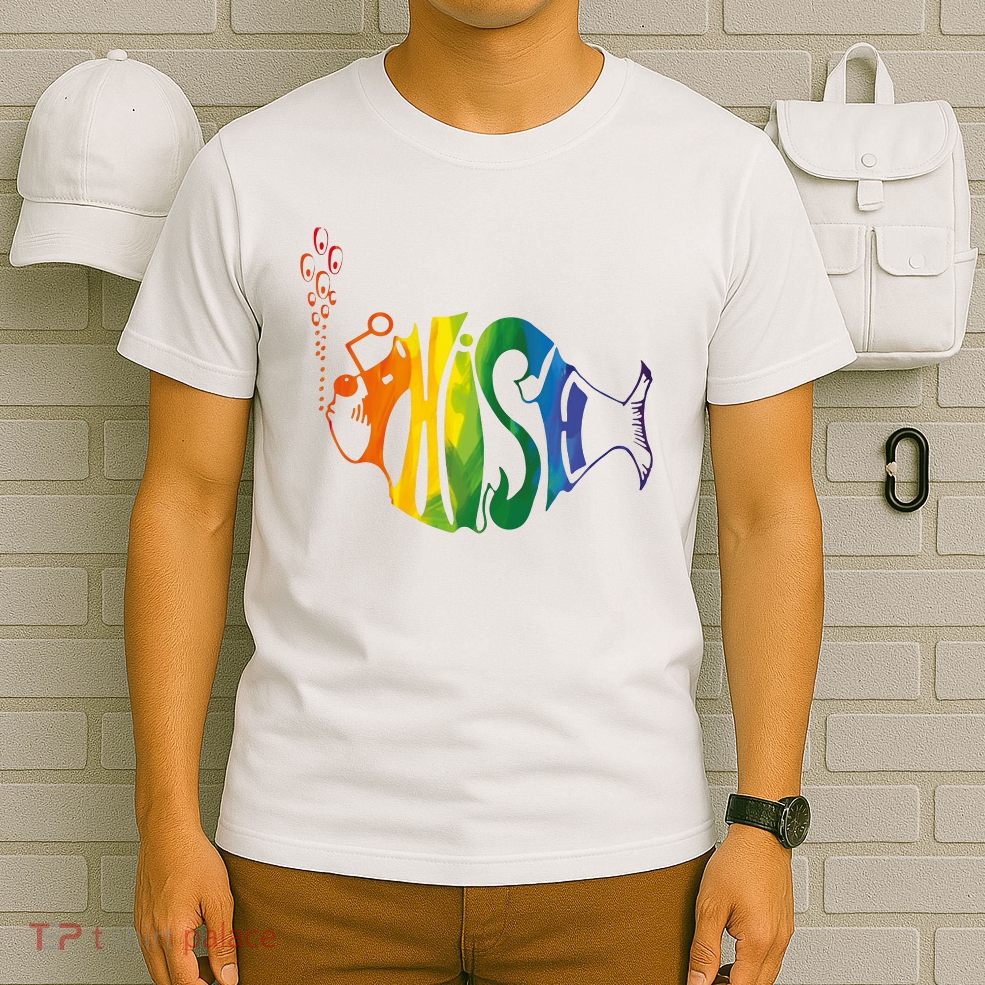 Rainbow Color Fish Cool T-Shirt