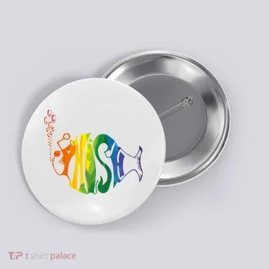 Rainbow Color Fish Cool Button