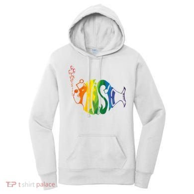 Rainbow Color Fish Cool Women's Hoodie