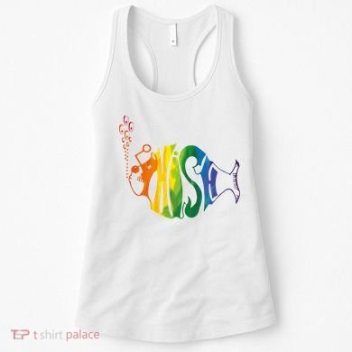 Rainbow Color Fish Cool Women's Tank Top