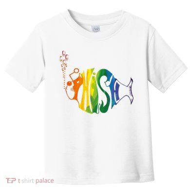 Rainbow Color Fish Cool Toddler T-Shirt
