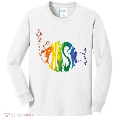 Rainbow Color Fish Cool Kids Long Sleeve Shirt