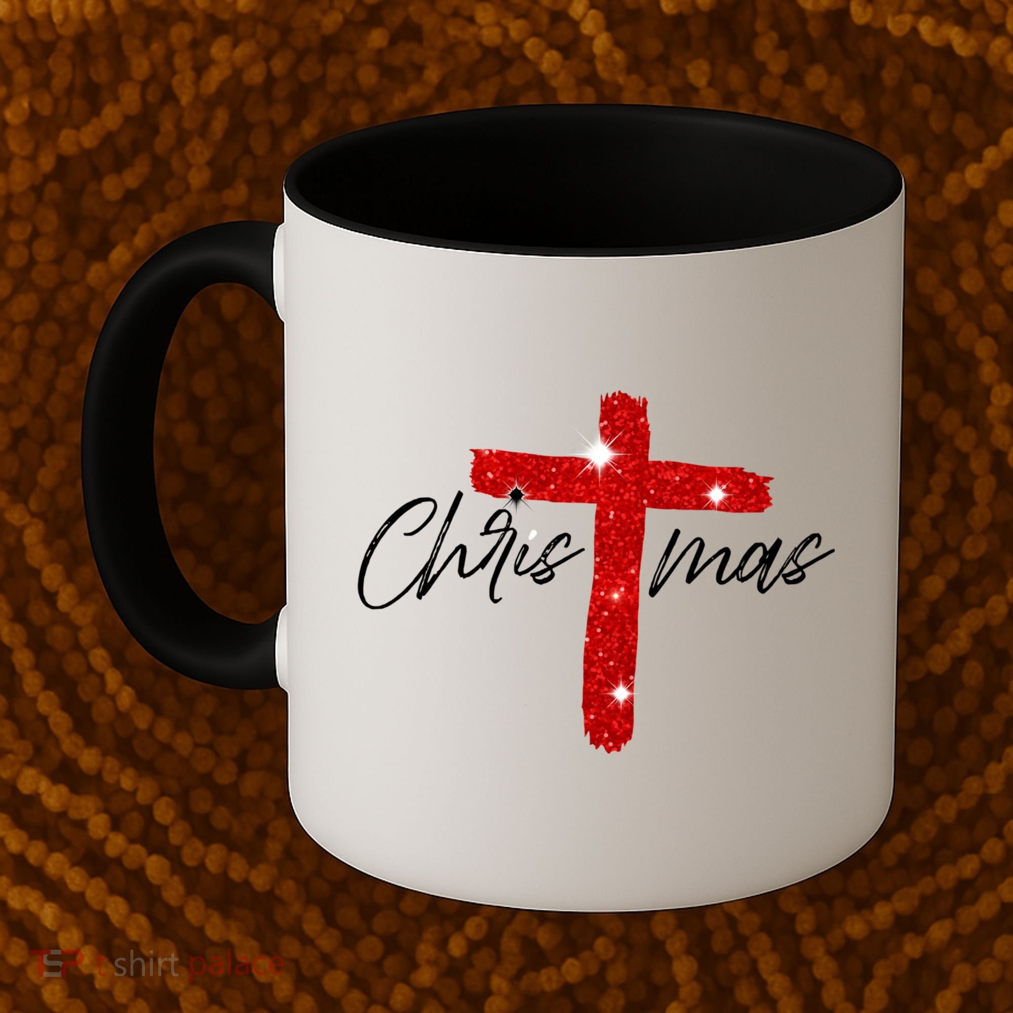 Retro Christmas Faith Cross Xmas Jesus Christmas Coffee Mug