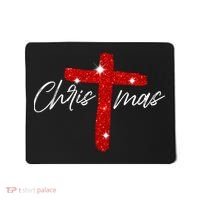 Retro Christmas Faith Cross Xmas Jesus Christmas Mousepad thumb 0