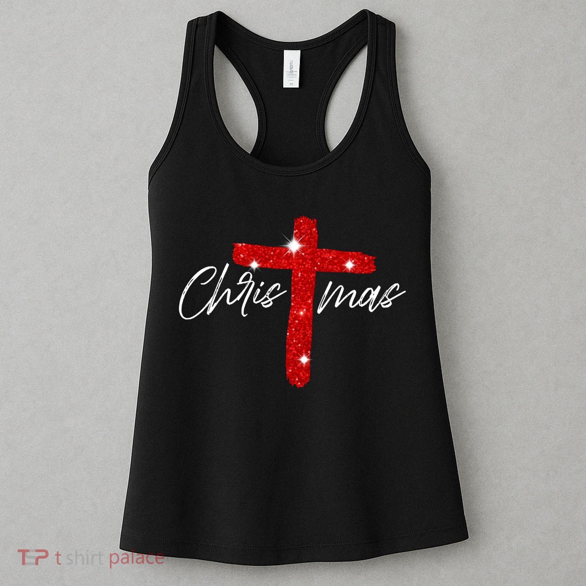 Retro Christmas Faith Cross Xmas Jesus Christmas Women's Tank Top