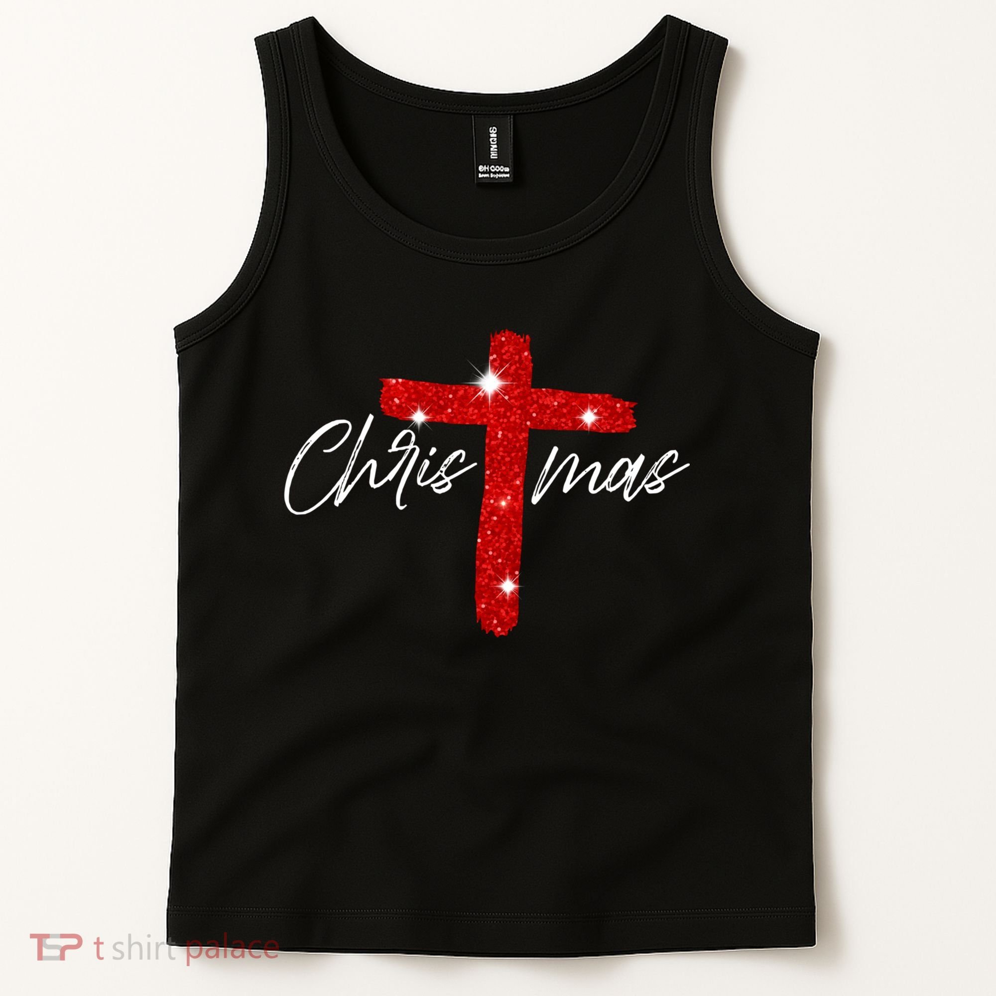 Retro Christmas Faith Cross Xmas Jesus Christmas Tank Top