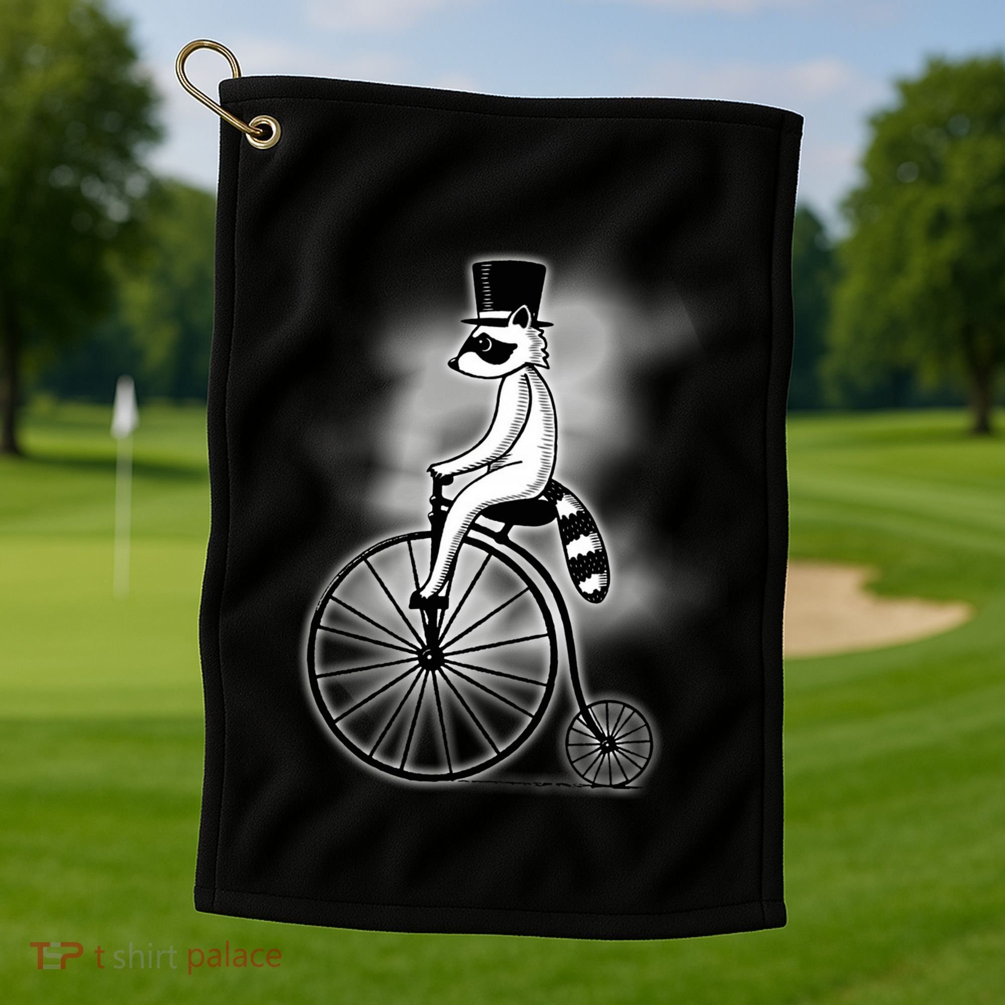Raccon Circus Funny Fancy Raccon Golf Towel