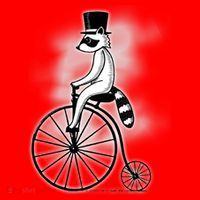 Raccon Circus Funny Fancy Raccon Santa Hat thumb 1