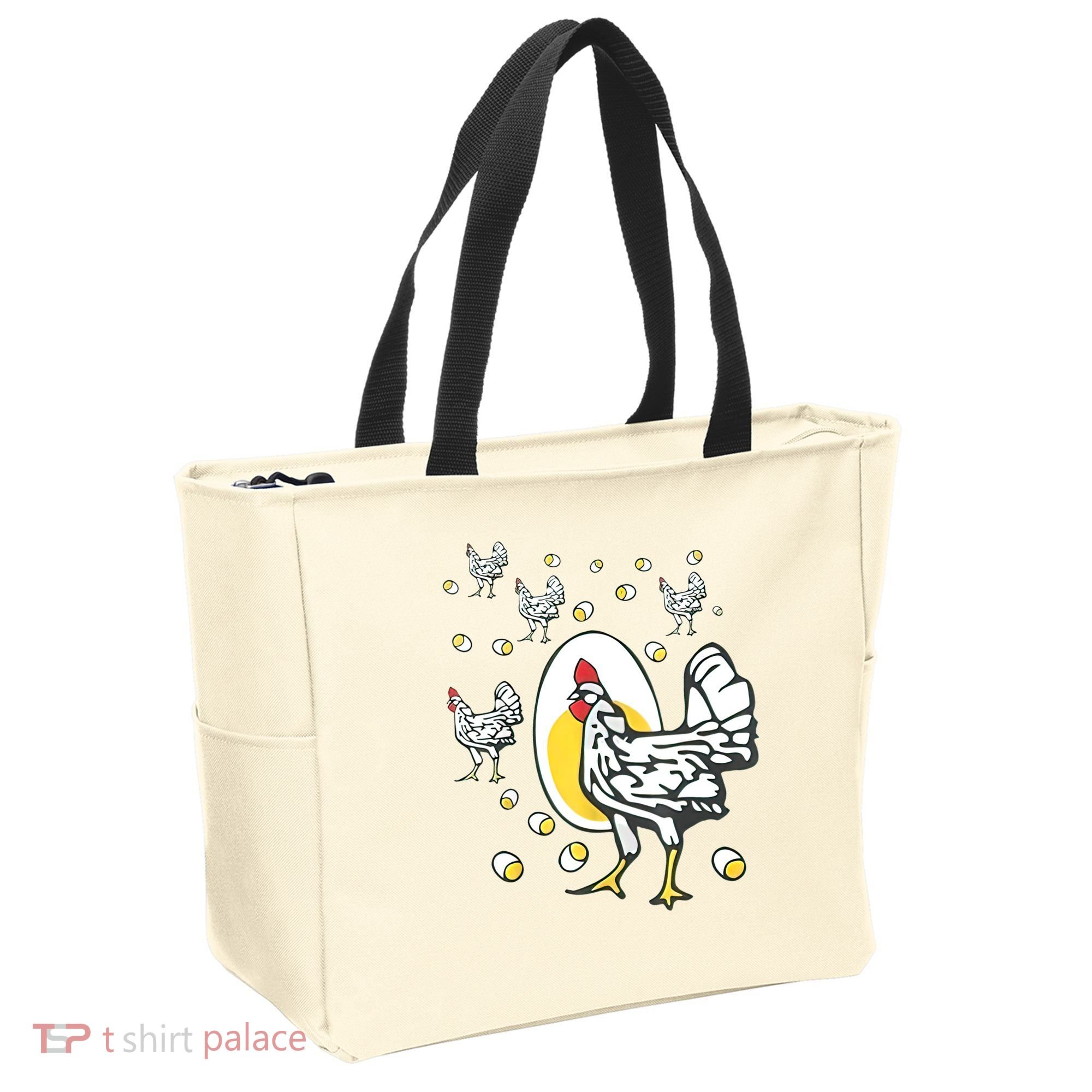 Roseanne Chicken Funny Roseanne Rooster And Egg Tote Bag