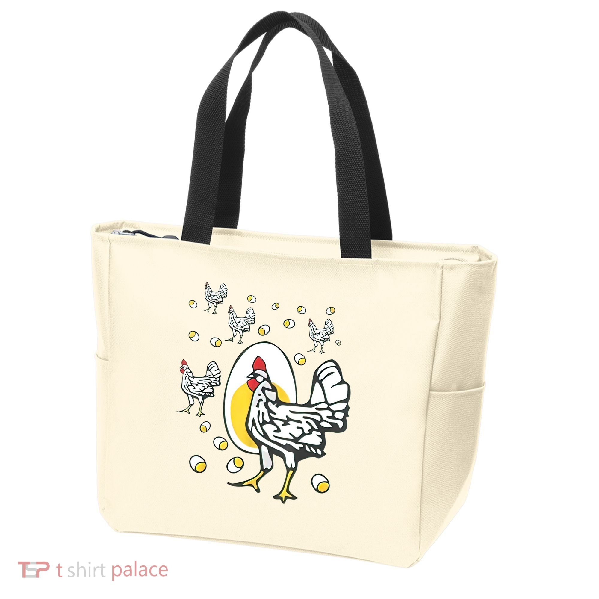 Roseanne Chicken Funny Roseanne Rooster And Egg Tote Bag
