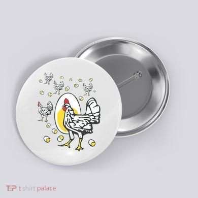 Roseanne Chicken Funny Roseanne Rooster And Egg Button