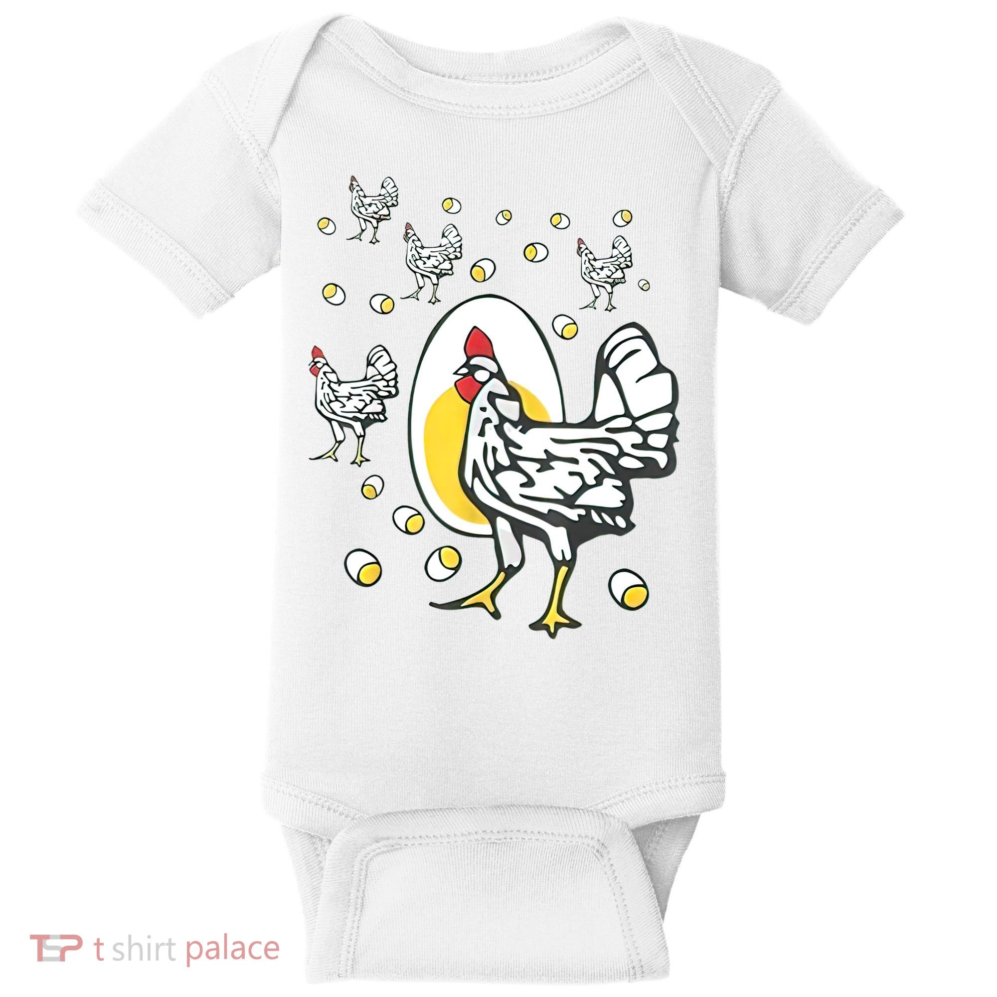 Roseanne Chicken Funny Roseanne Rooster And Egg Baby Bodysuit
