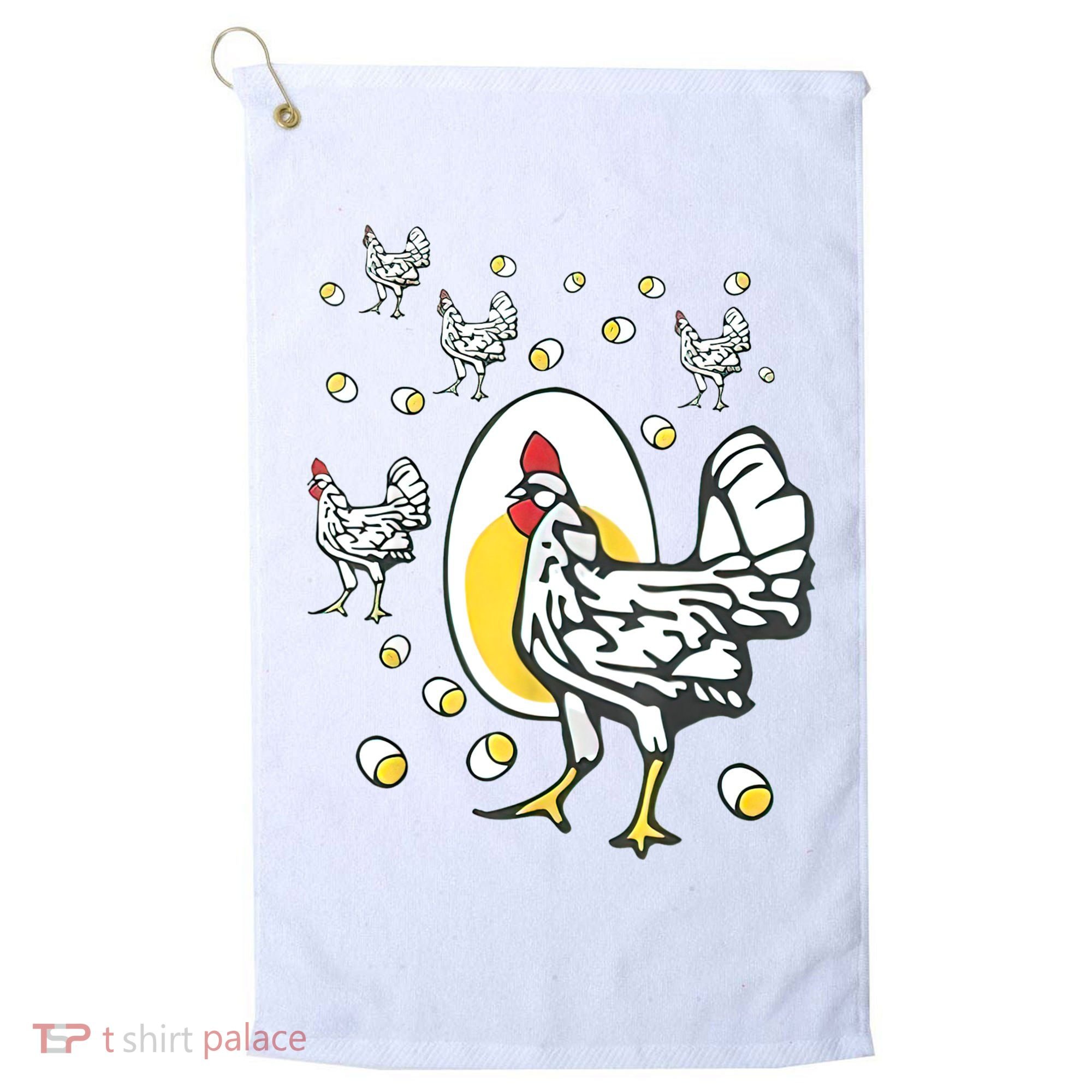 Roseanne Chicken Funny Roseanne Rooster And Egg Golf Towel