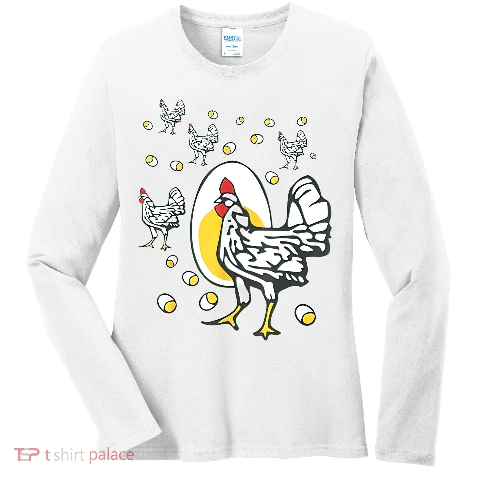 Roseanne Chicken Funny Roseanne Rooster And Egg Women's Long Sleeve Shirt