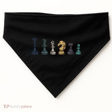 Retro Chess Funny Gift USA-Made Doggie Bandana