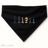 Retro Chess Funny Gift USA-Made Doggie Bandana thumb 0