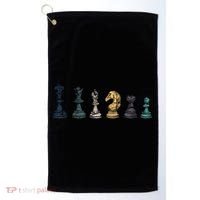 Retro Chess Funny Gift Golf Towel thumb 0