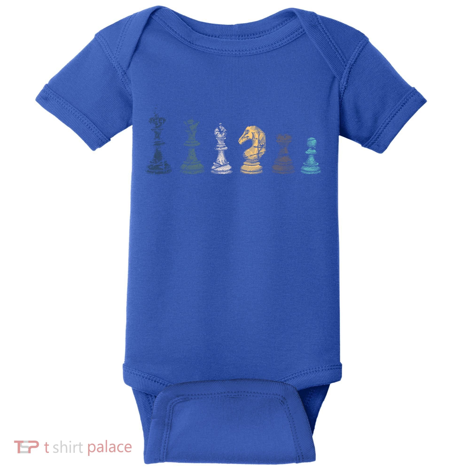 Retro Chess Funny Gift Baby Bodysuit