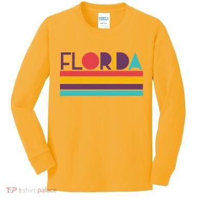 Retro Colors Florida Kids Long Sleeve Shirt