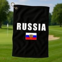 Russia Country Flag Golf Towel thumb 1