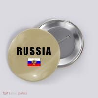 Russia Country Flag Button thumb 0