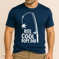 Reel Cool Fathers Day Fishing Dope Dad Weed Marijuana Stoner Cooling Performance Crew T-Shirt thumb 2