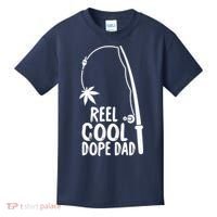 Reel Cool Fathers Day Fishing Dope Dad Weed Marijuana Stoner Kids T-Shirt thumb 0
