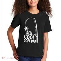 Reel Cool Fathers Day Fishing Dope Dad Weed Marijuana Stoner Kids T-Shirt thumb 2