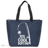 Reel Cool Fathers Day Fishing Dope Dad Weed Marijuana Stoner Tote Bag thumb 0
