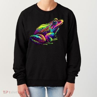 Realistic Colorful Frog Abstract Pose Women's Sweatshirt