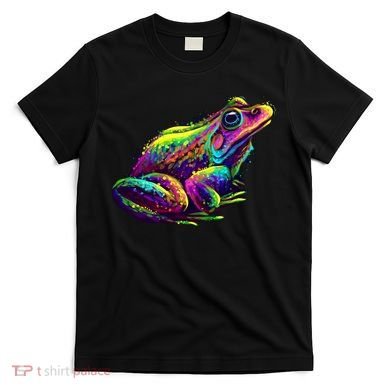 Realistic Colorful Frog Abstract Pose T-Shirt