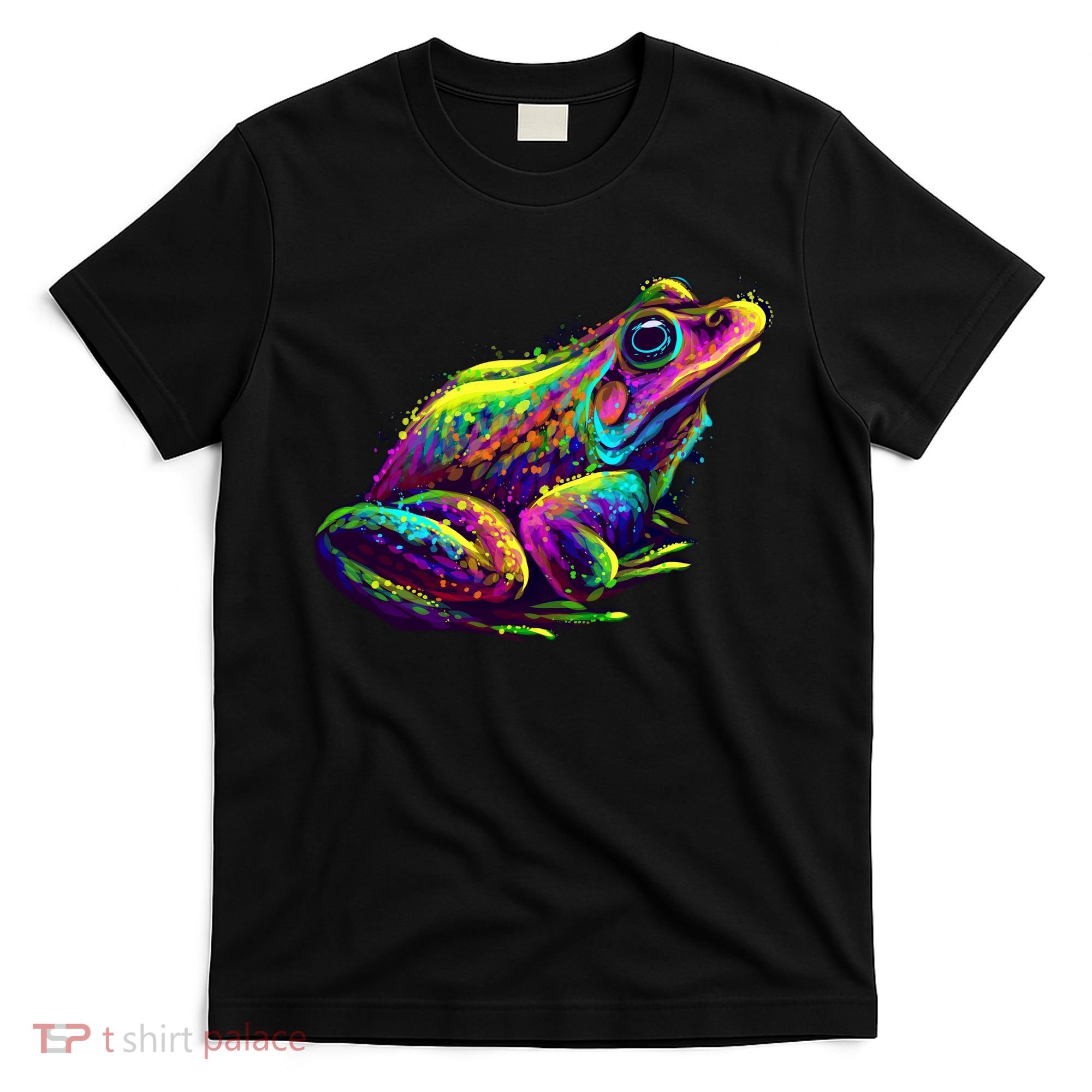 Realistic Colorful Frog Abstract Pose T-Shirt